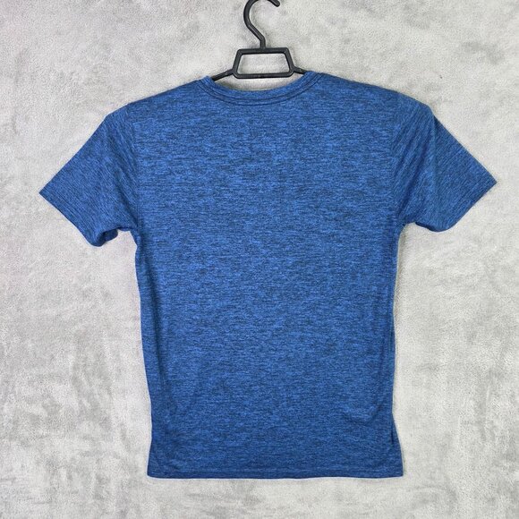 Mens Heather Blue The Nike Tee Shirt Dri Fit Short Sleeve 100% Polyester Size S - Picture 4 of 7
